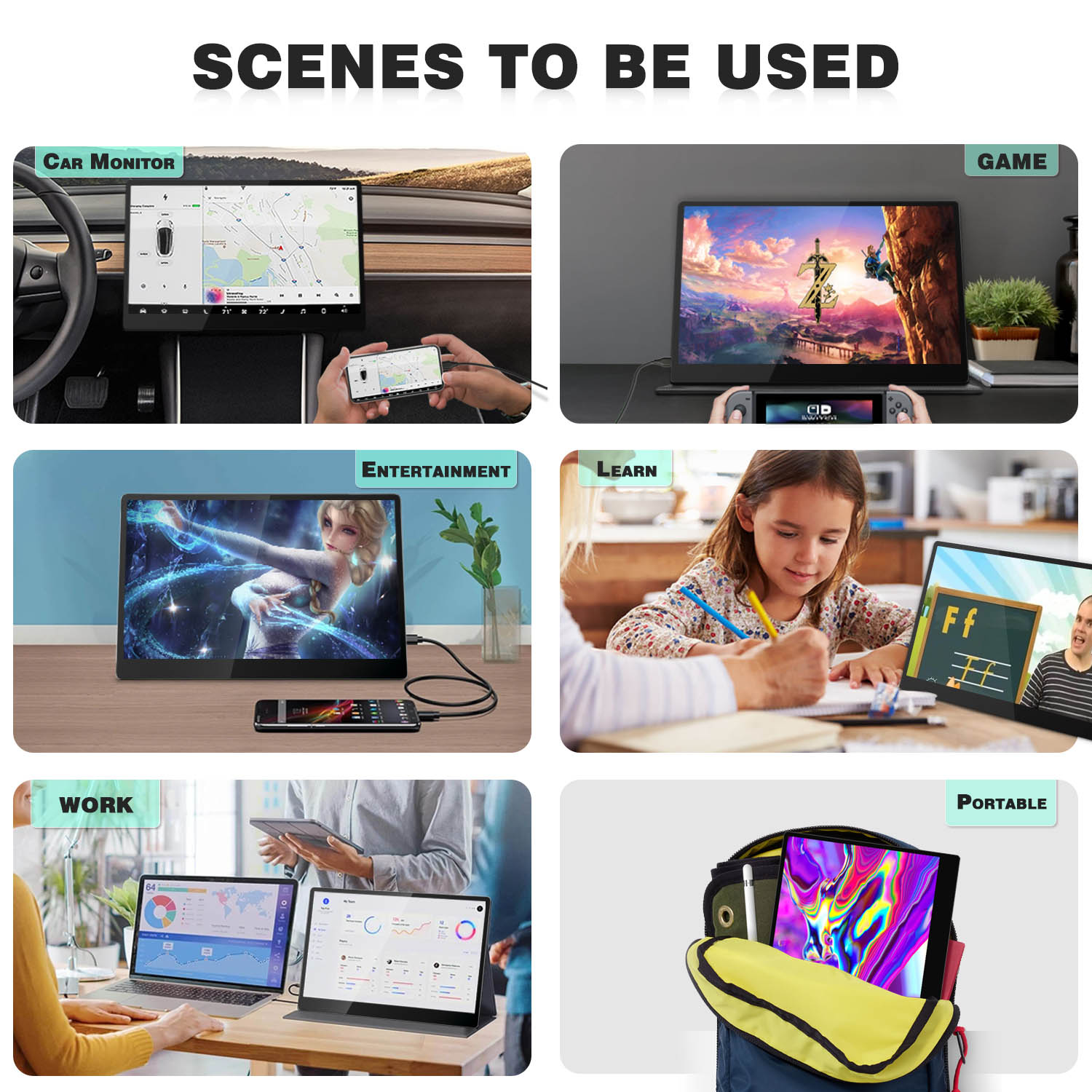 16 inch usb powered Touch Screen Portable Monitor S40-1