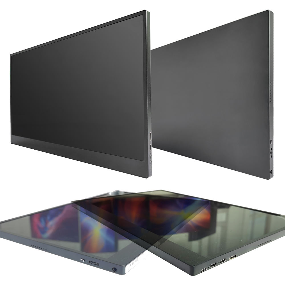 16 inch portable built in speakers dual screen monitor
