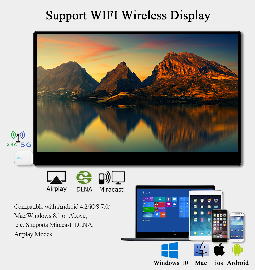 wireless touch screen portable monitor