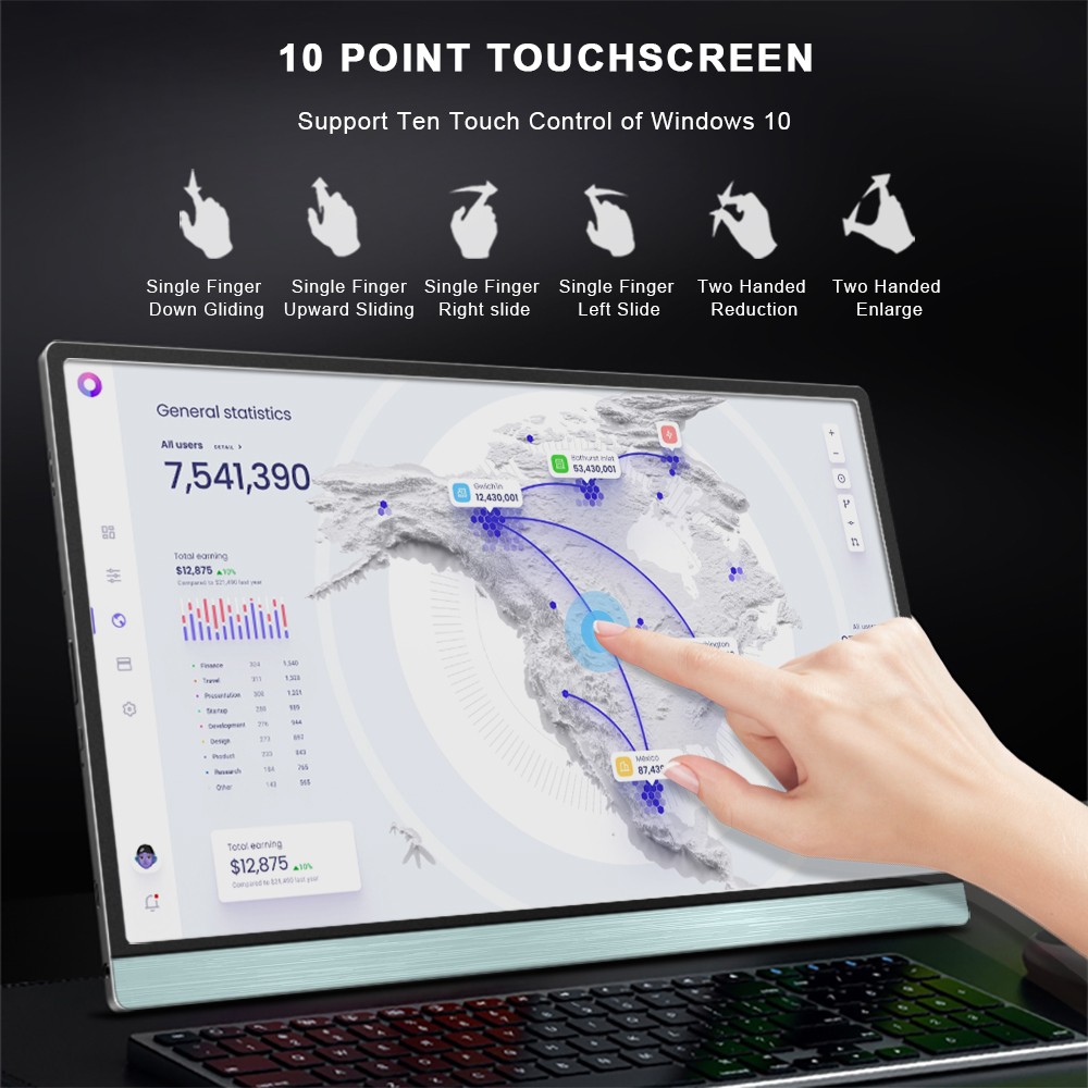 1080p Touch HD Portable Monitor Supplier
