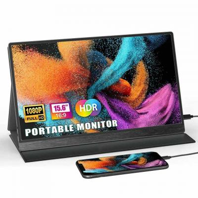 15.6 inch 1920*1080P FHD USB-C Laptop Portable Monitor Display HDR IPS Speakers External Gaming Monitor for Ps5