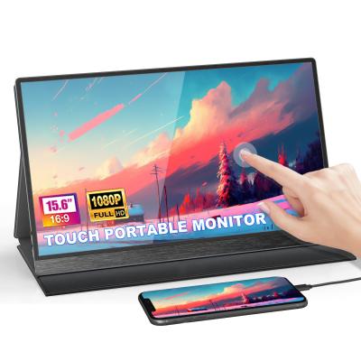 15.6 inch 1920*1080P FHD USB-C Laptop Portable Monitor Touchscreen HDR IPS Speakers External Gaming Monitor for Ps5